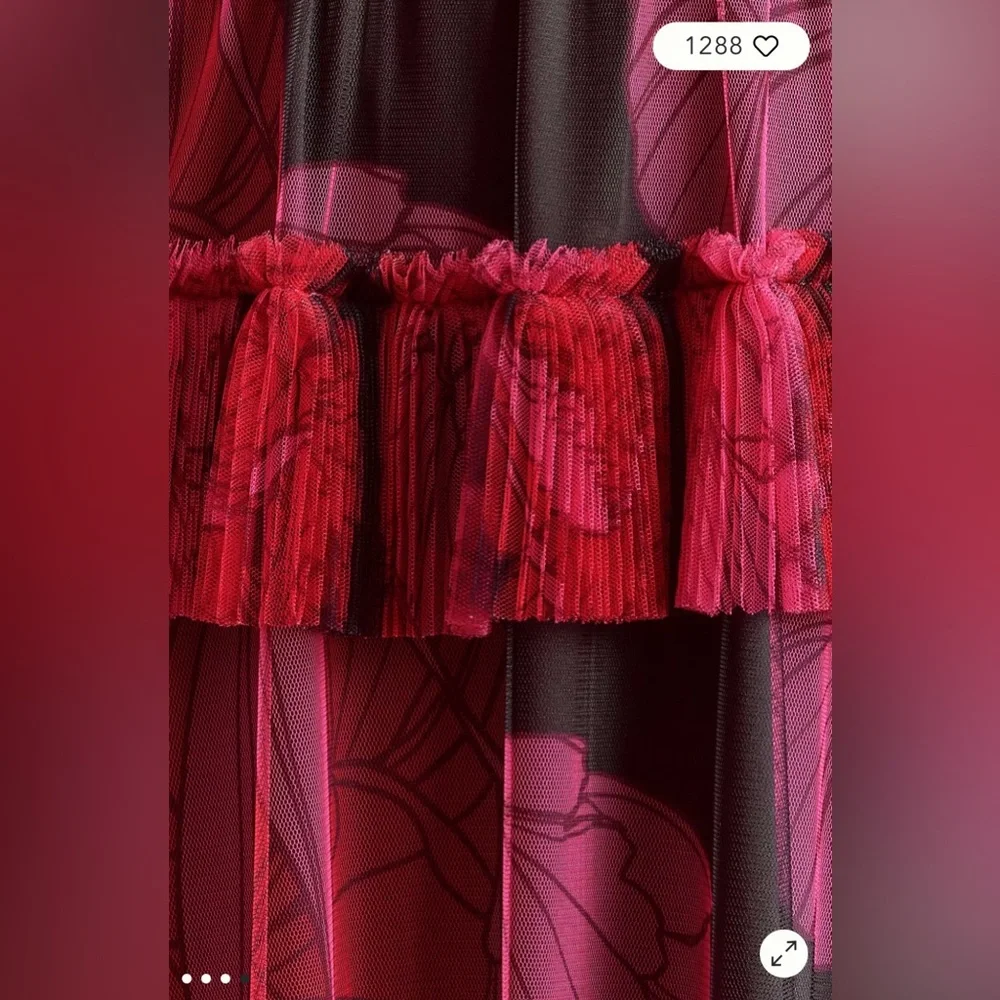 NWT Hutch Freya Sleeveless Tiered Tulle Maxi Dress - Picture 4 of 9